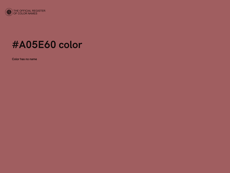 #A05E60 color image