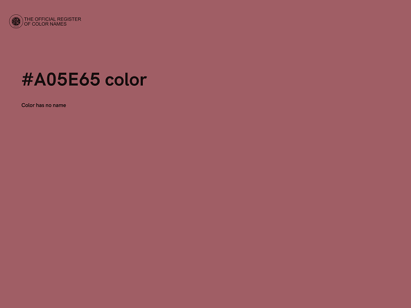 #A05E65 color image