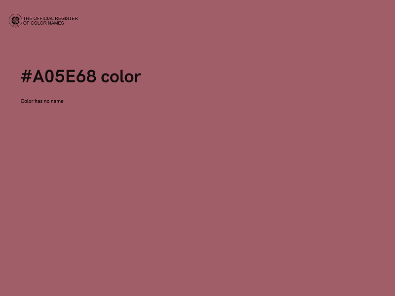 #A05E68 color image