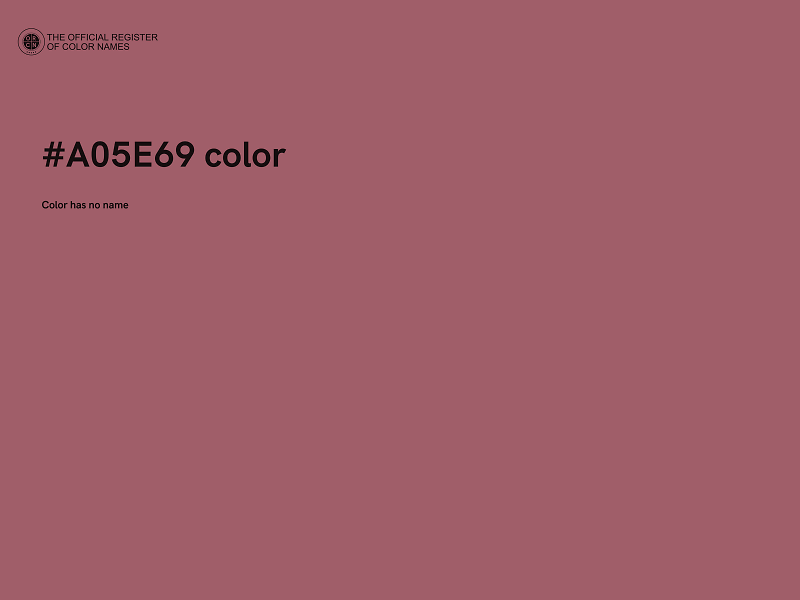 #A05E69 color image