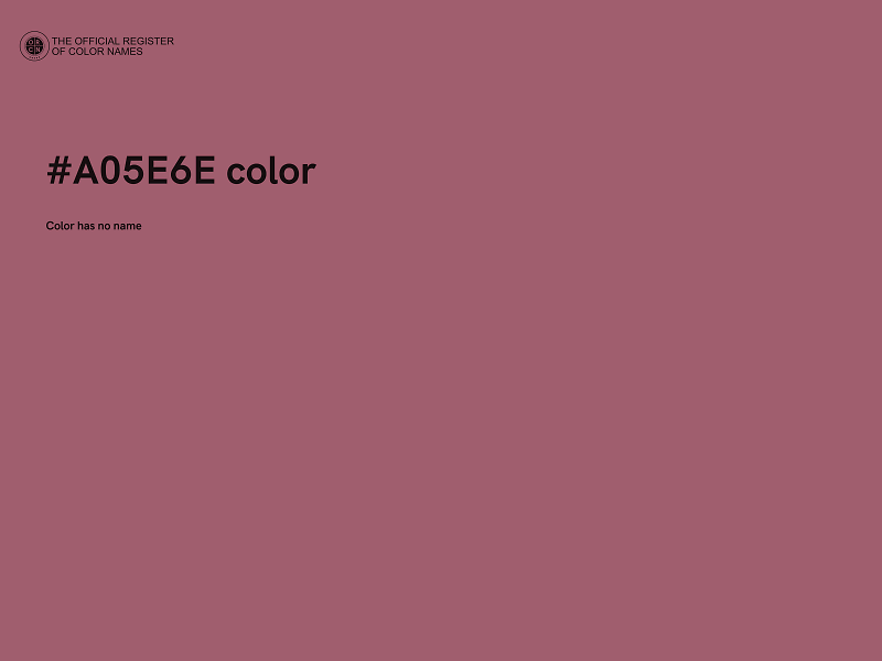 #A05E6E color image