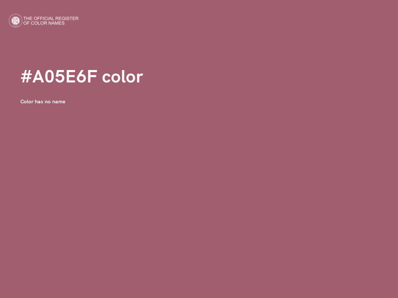 #A05E6F color image