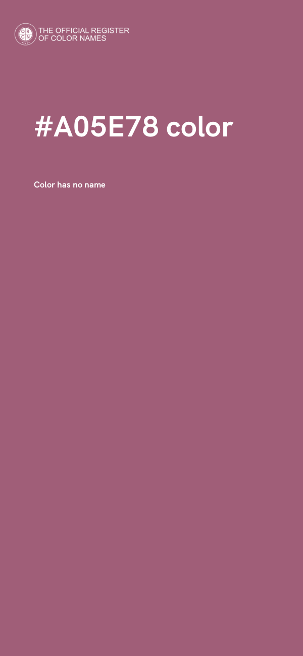 #A05E78 color image
