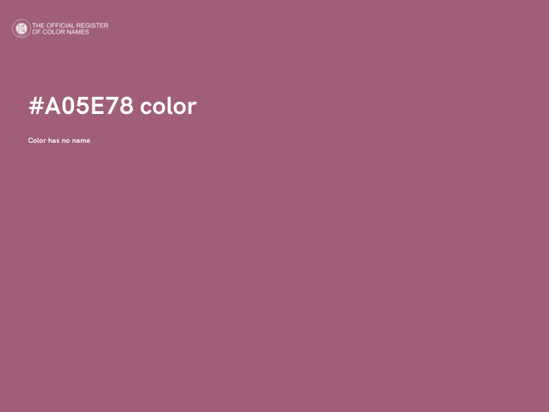#A05E78 color image