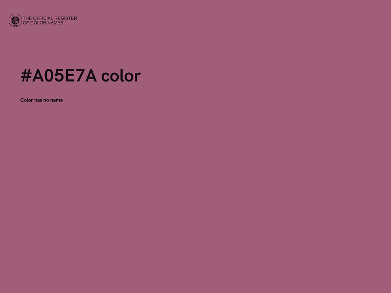 #A05E7A color image