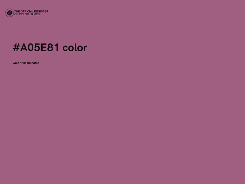 #A05E81 color image