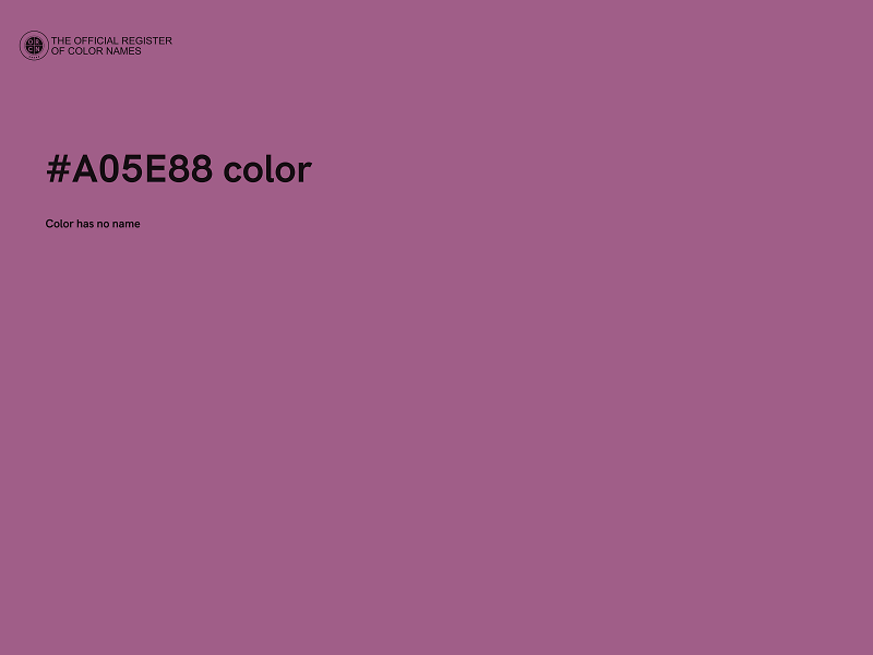 #A05E88 color image