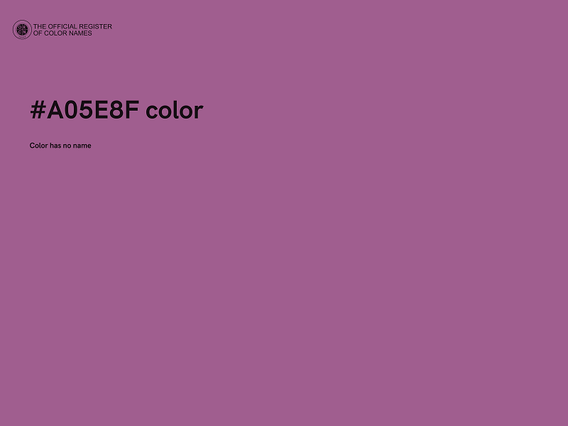 #A05E8F color image