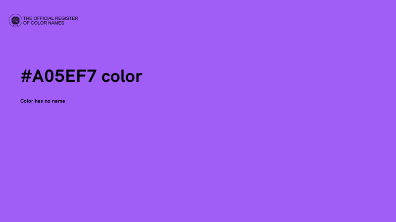 #A05EF7 color image