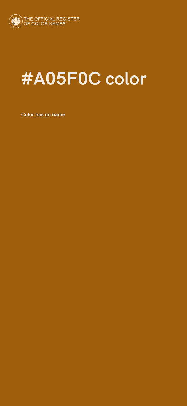 #A05F0C color image