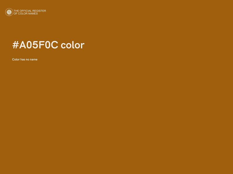#A05F0C color image