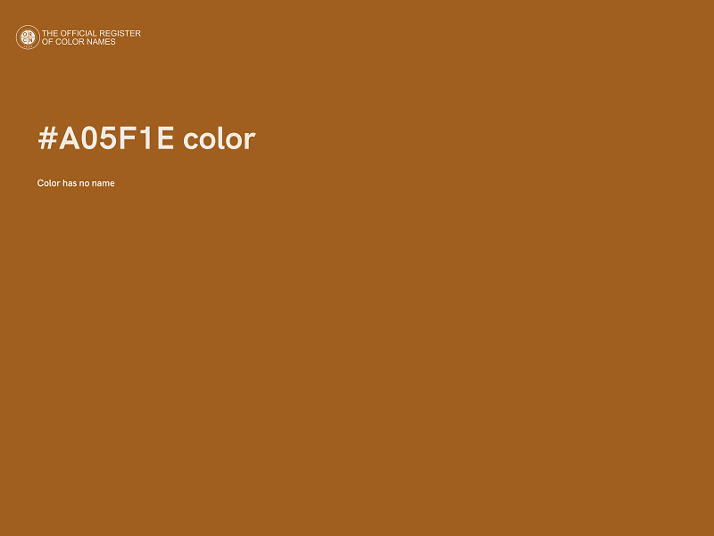 #A05F1E color image