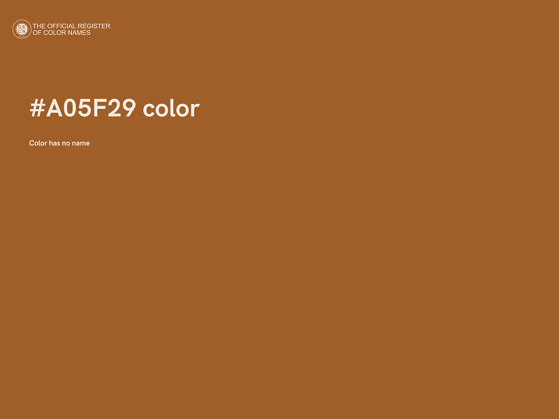 #A05F29 color image