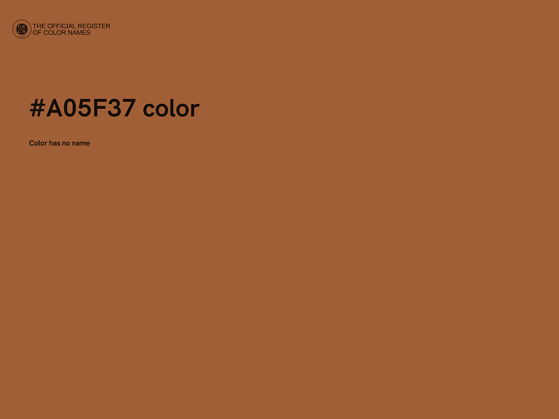 #A05F37 color image