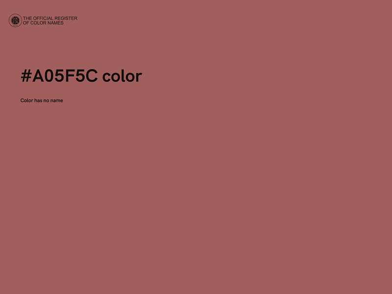 #A05F5C color image