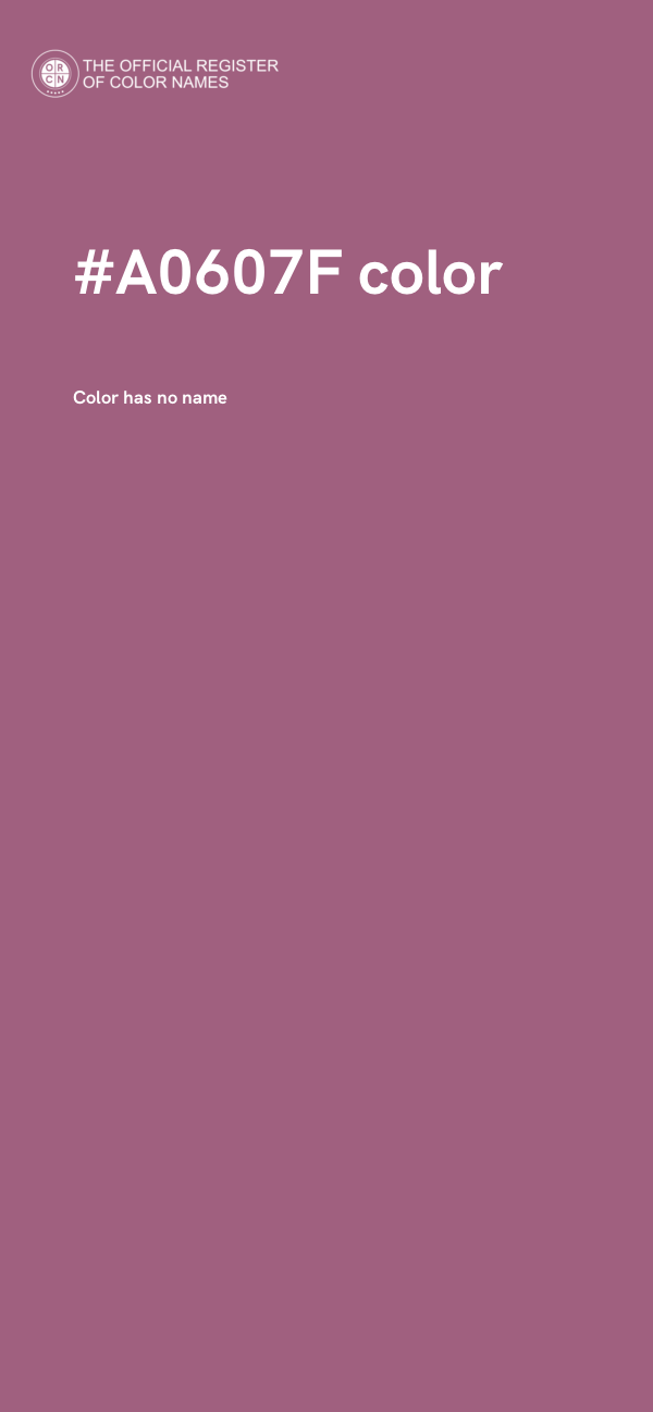 #A0607F color image