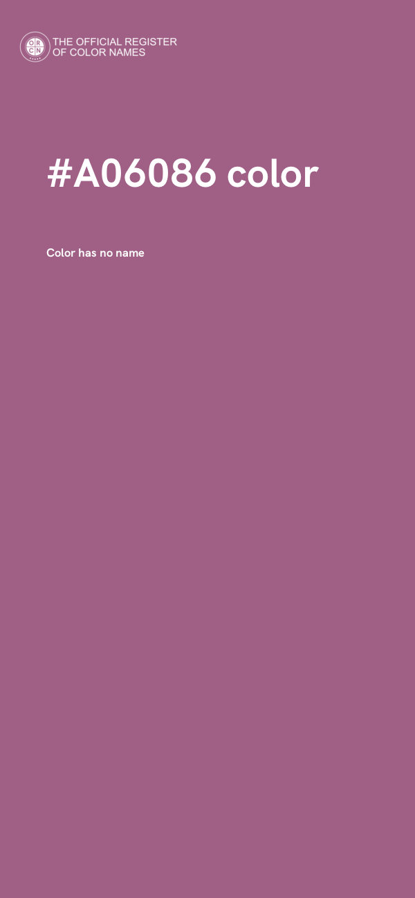 #A06086 color image