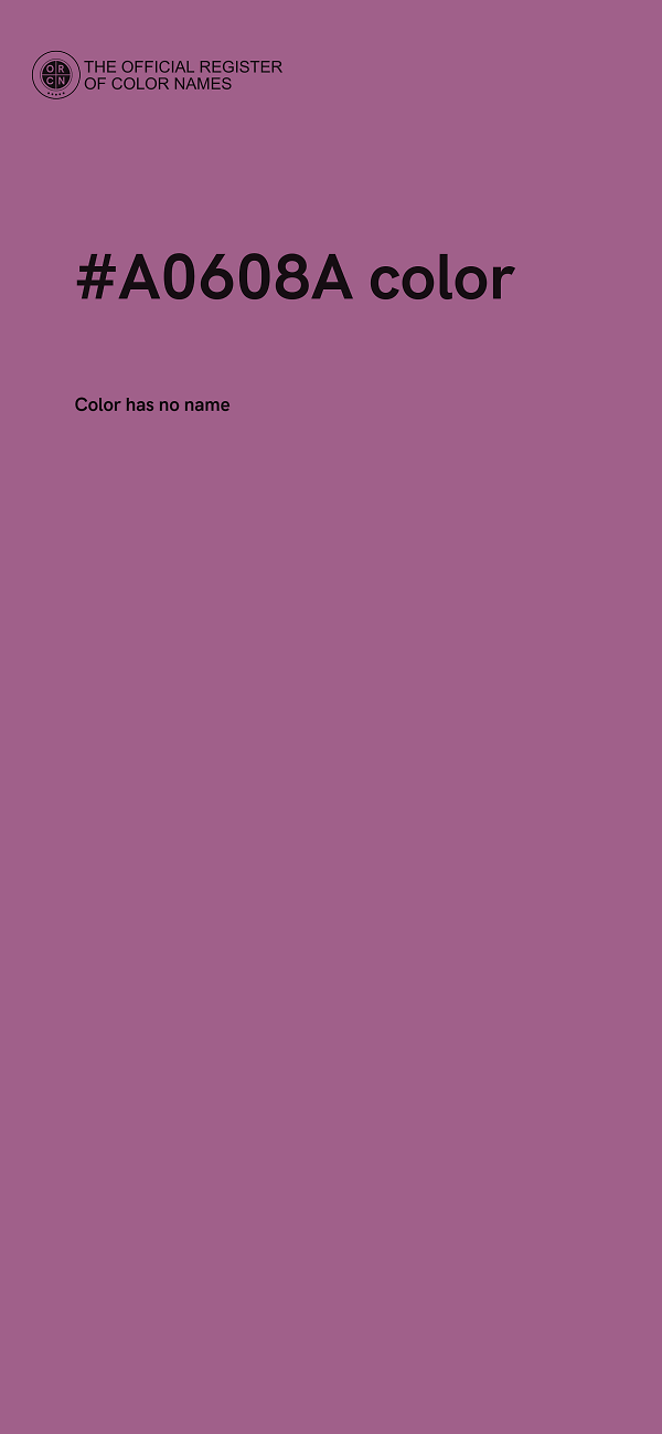 #A0608A color image