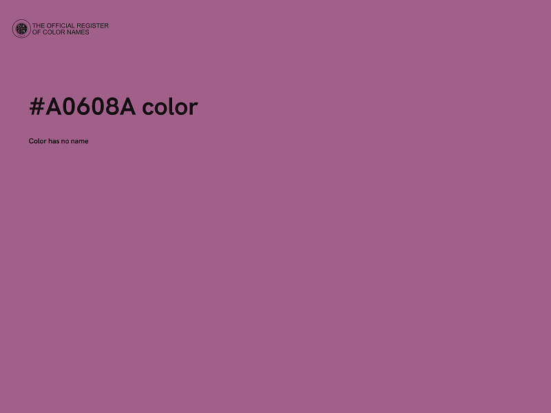 #A0608A color image