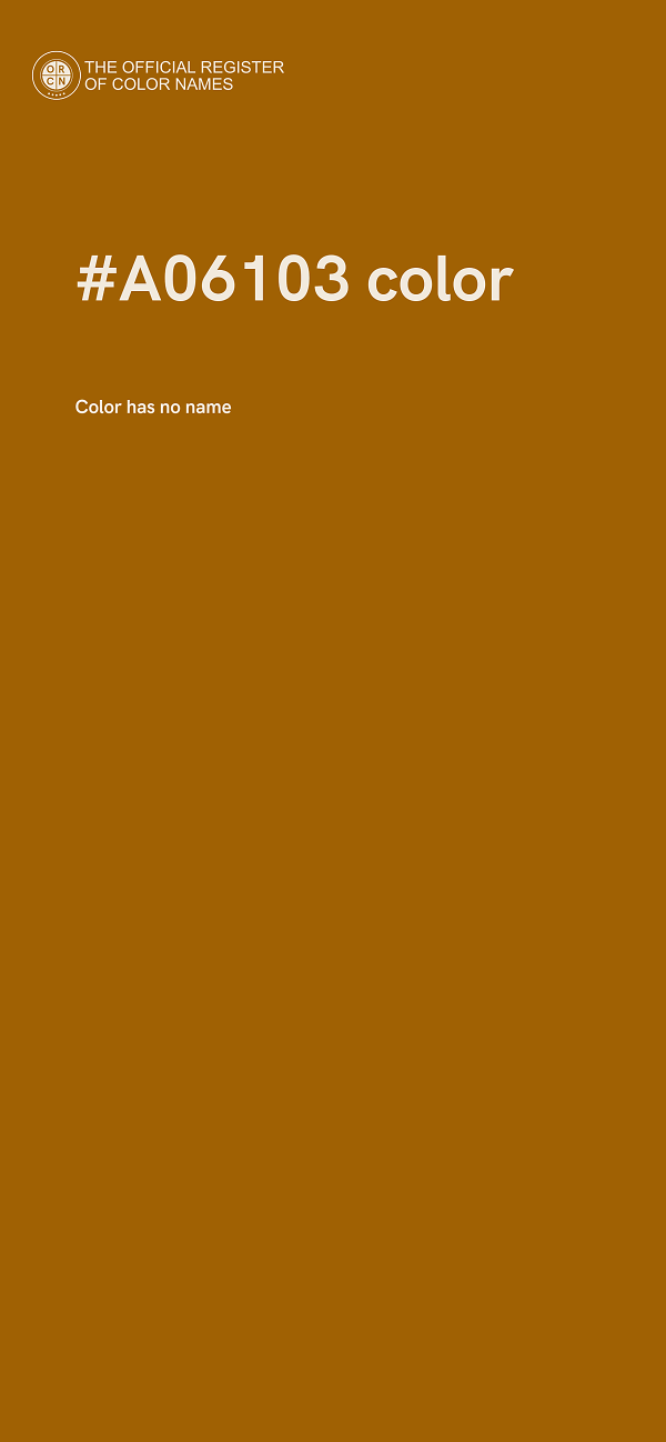 #A06103 color image