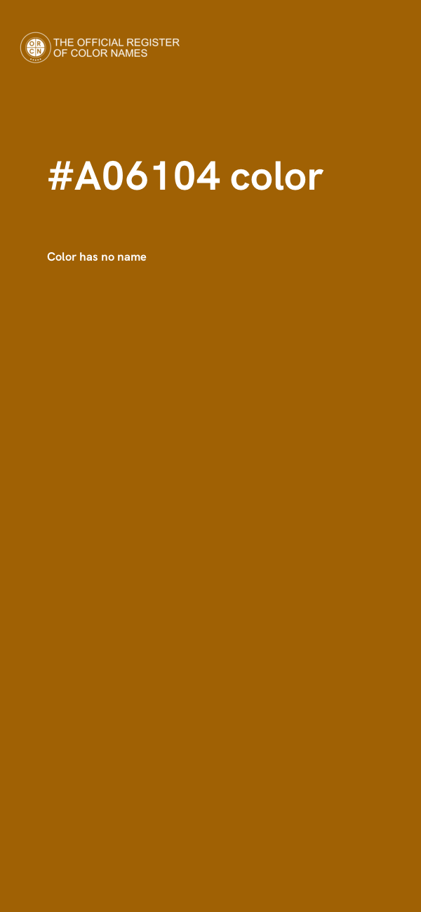 #A06104 color image