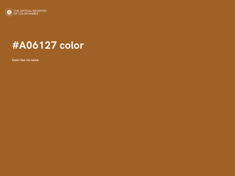 #A06127 color image