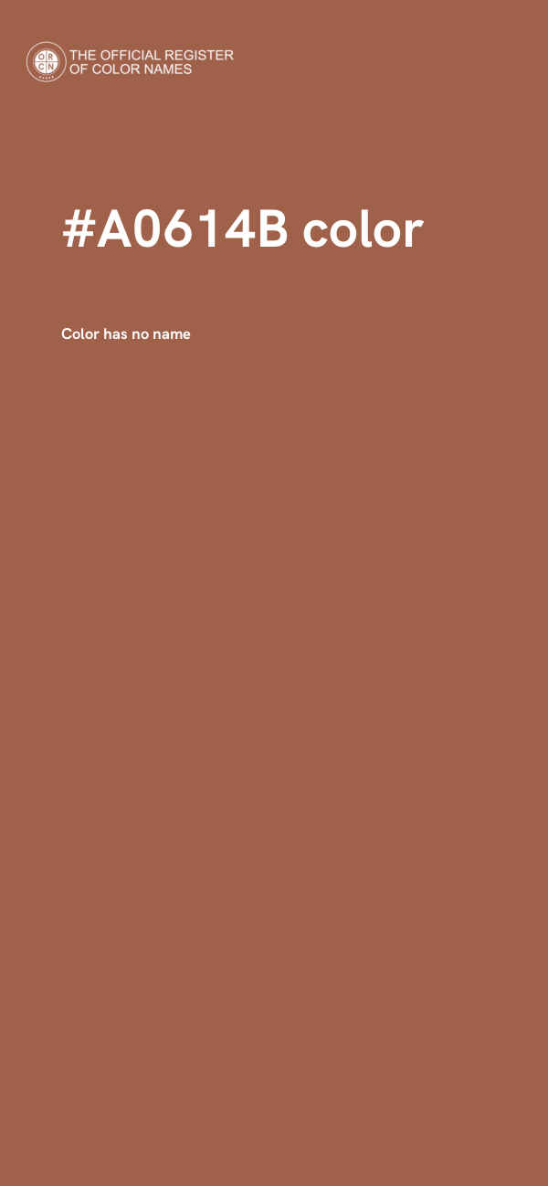 #A0614B color image