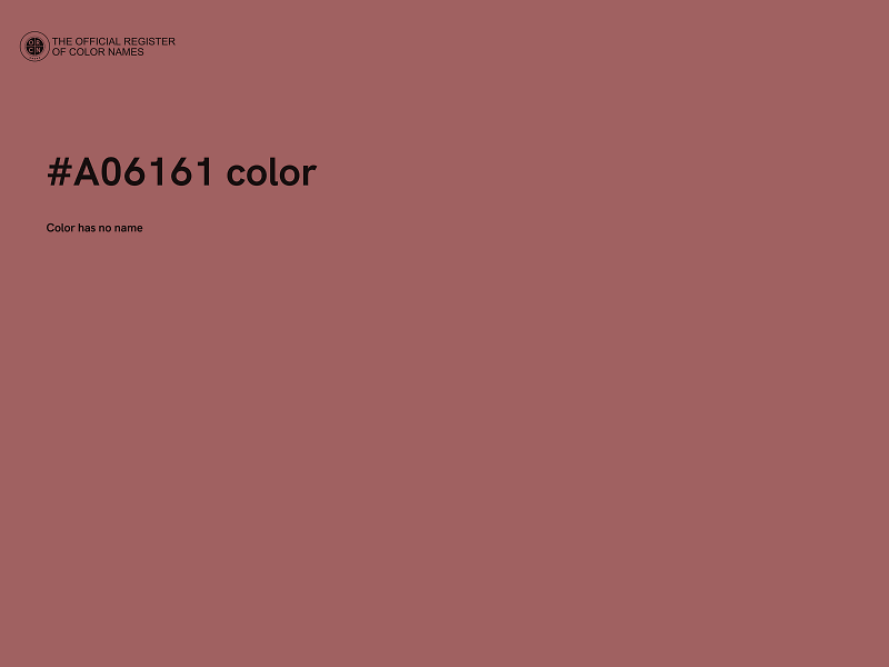 #A06161 color image