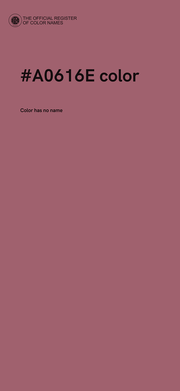 #A0616E color image