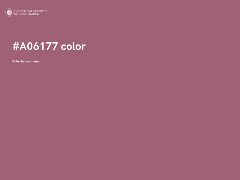 #A06177 color image