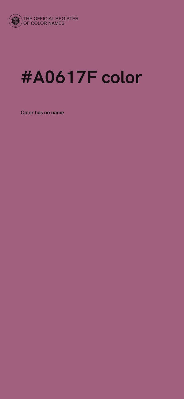 #A0617F color image