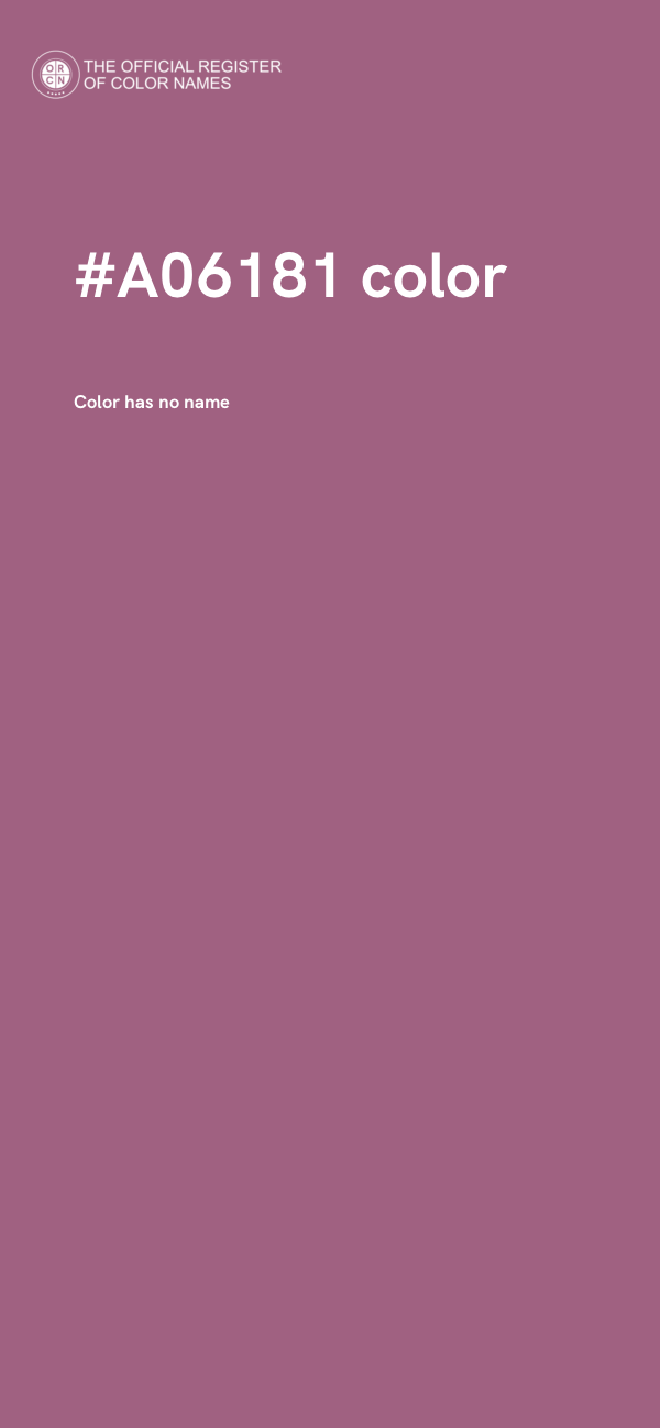 #A06181 color image