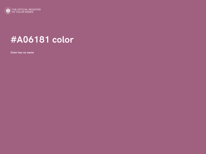 #A06181 color image