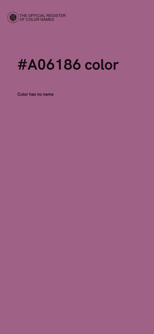 #A06186 color image
