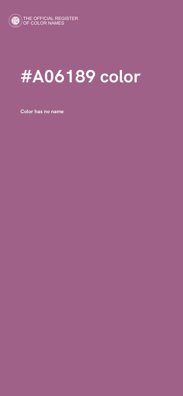 #A06189 color image