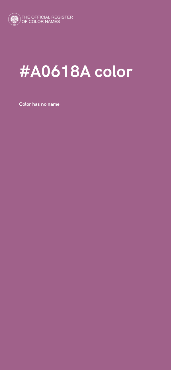 #A0618A color image