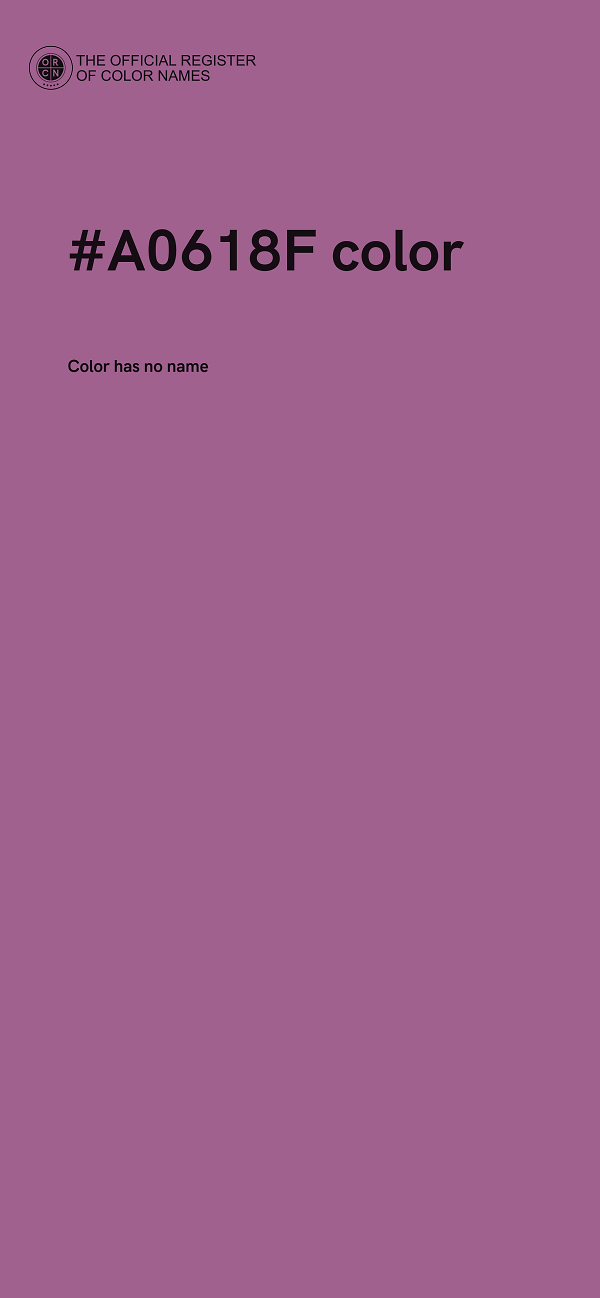 #A0618F color image