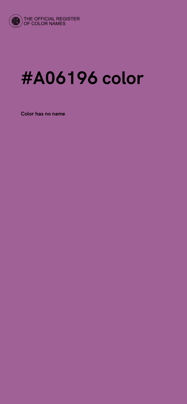 #A06196 color image
