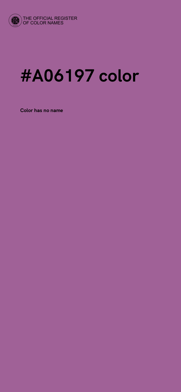 #A06197 color image