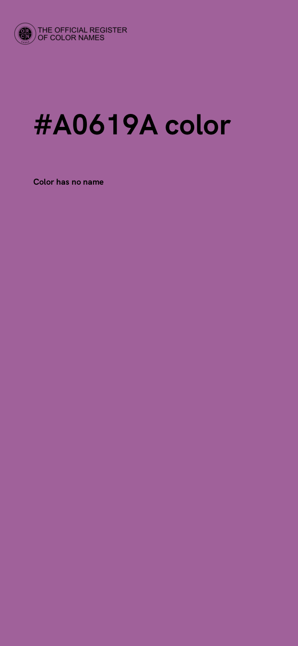 #A0619A color image