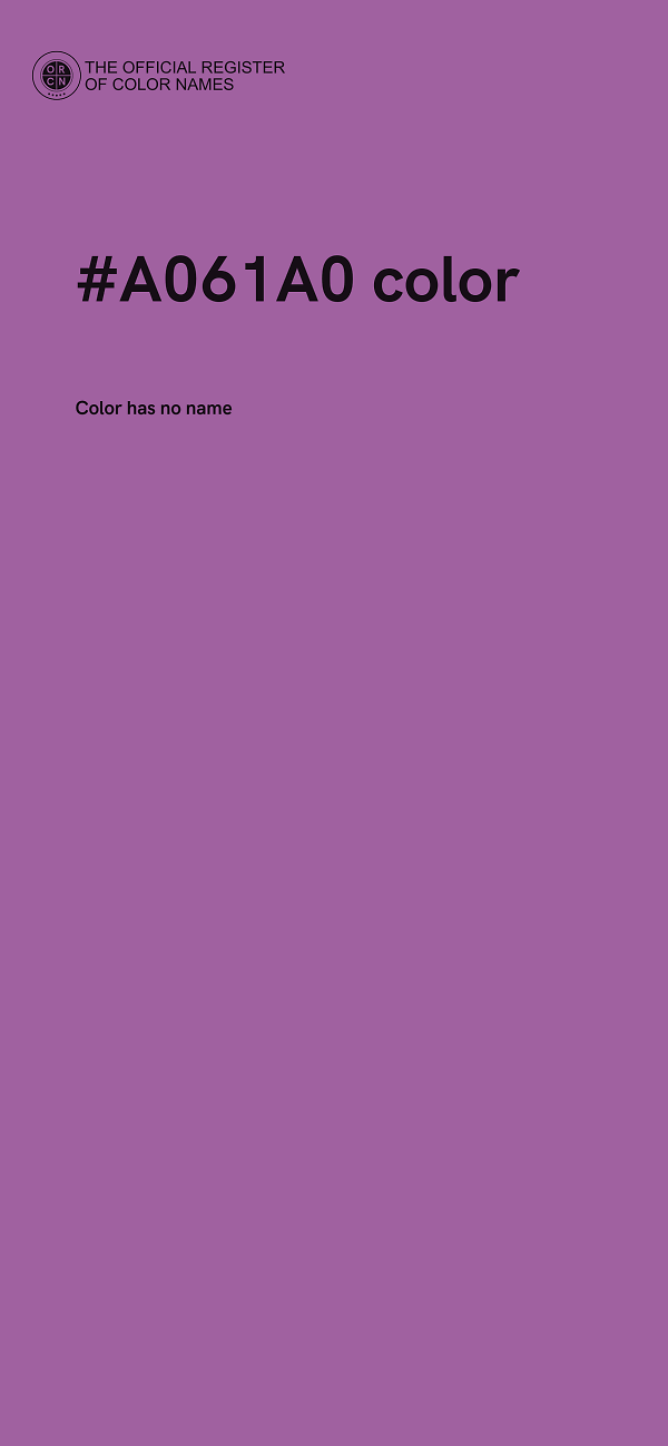 #A061A0 color image