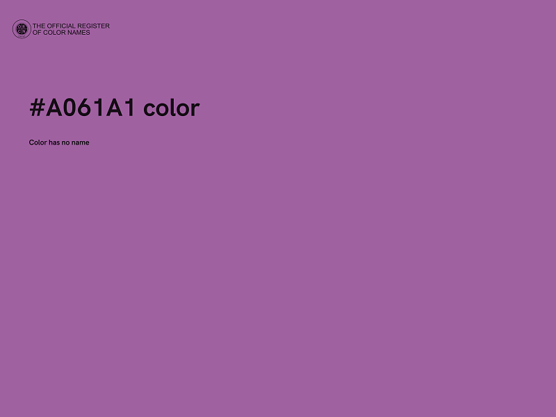 #A061A1 color image