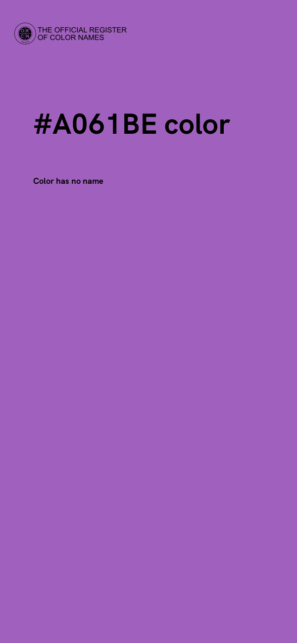 #A061BE color image