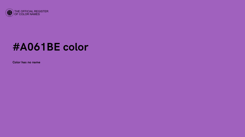 #A061BE color image