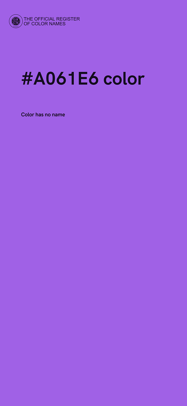#A061E6 color image
