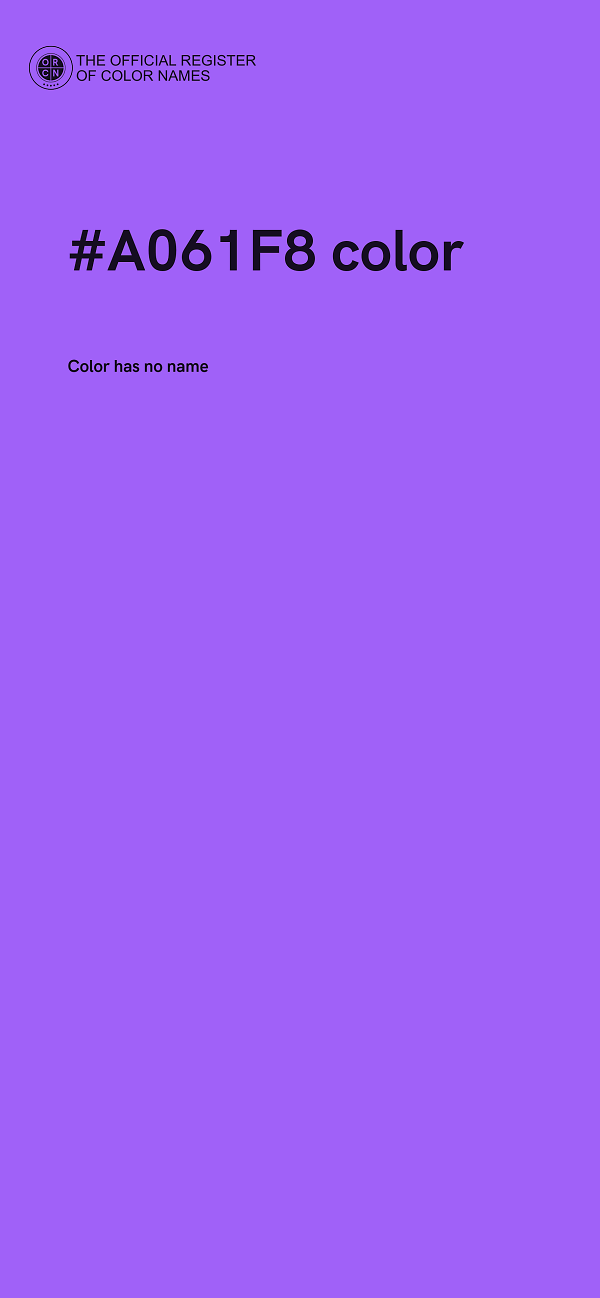 #A061F8 color image