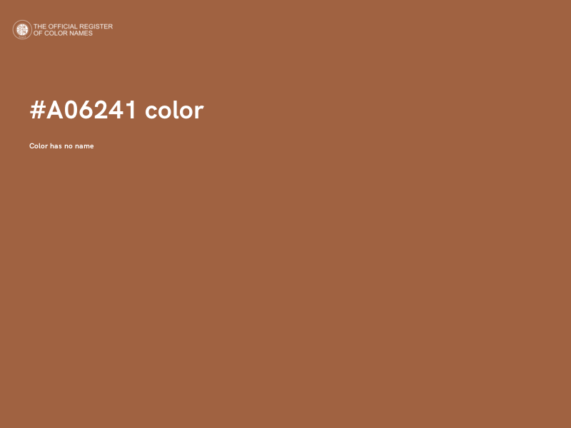 #A06241 color image