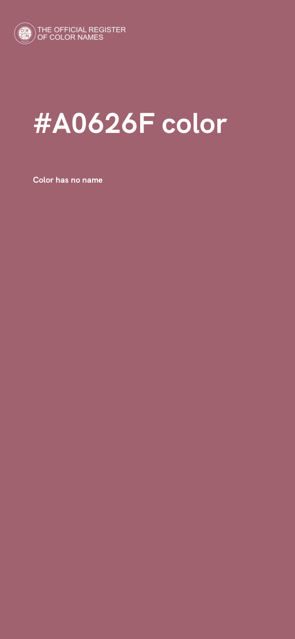 #A0626F color image
