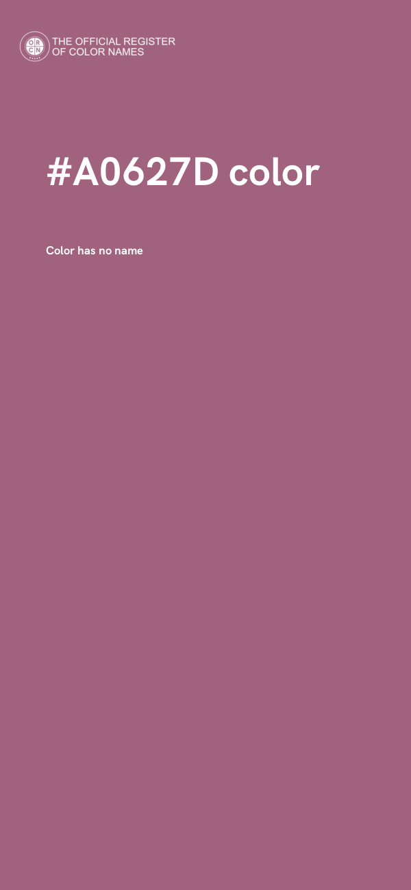 #A0627D color image