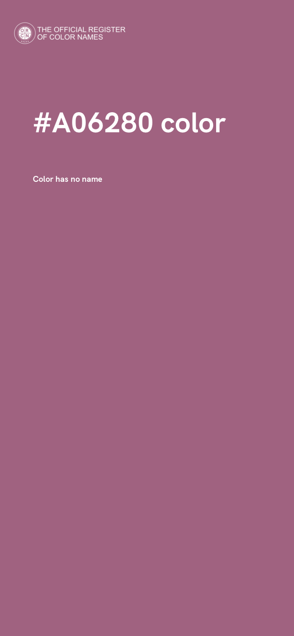 #A06280 color image